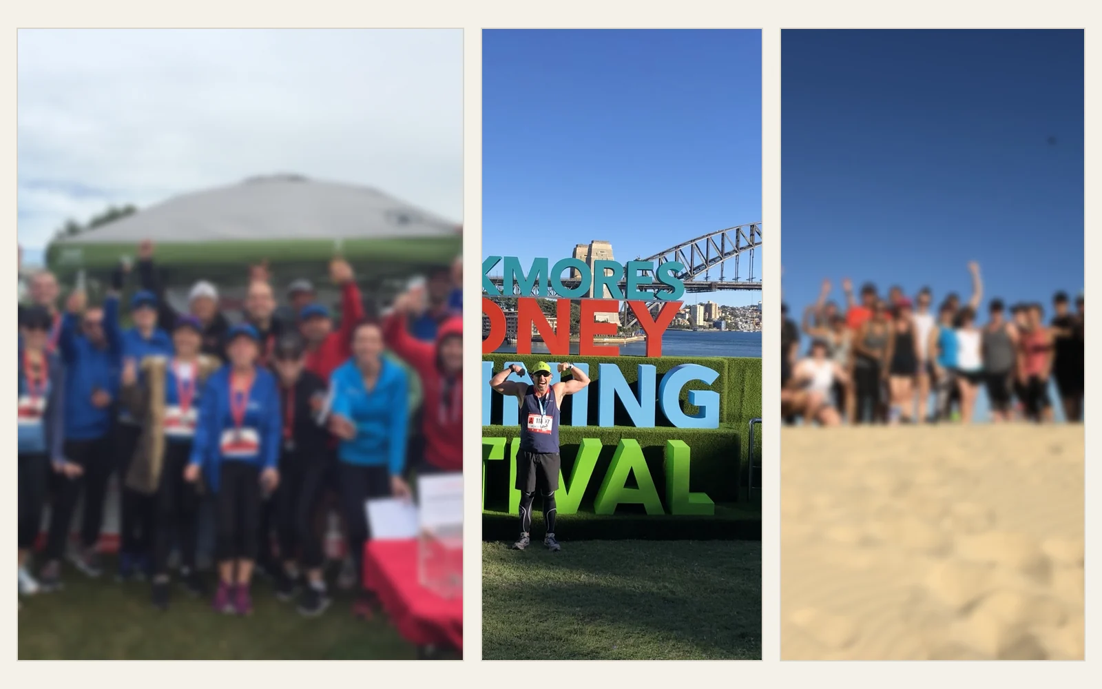 Running-event, endurance and Wanda Sandhills evidence, with wider community faces softened.